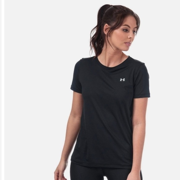 UNDER ARMOUR WOMEN HEATGEAR SHORT SLEEVE TRAINING TEE-PLUS SIZE-NWOT - Picture 4 of 8